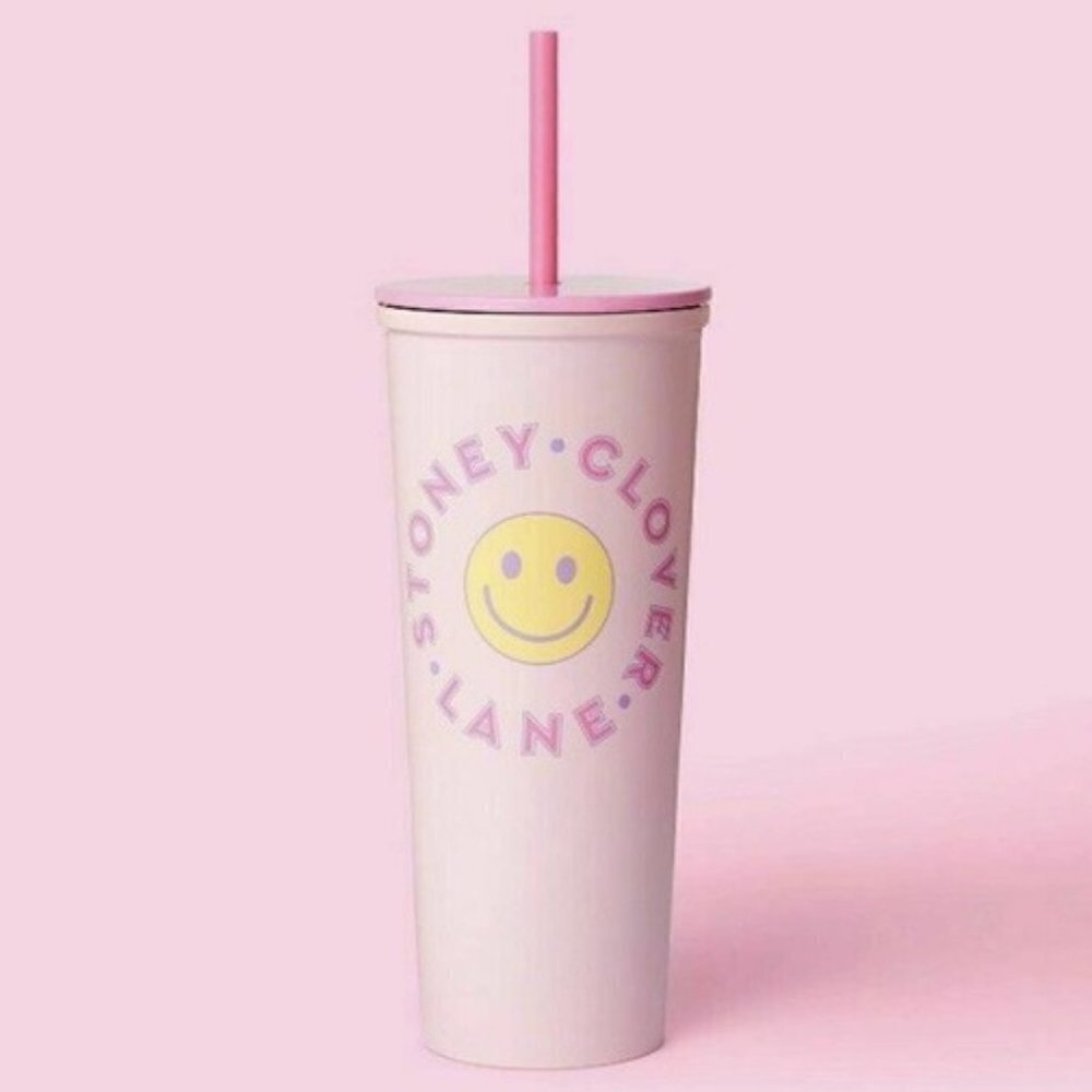 Stoney Clover Lane x Traget 23oz Stainless Steel Tumbler with Straw Light Pink